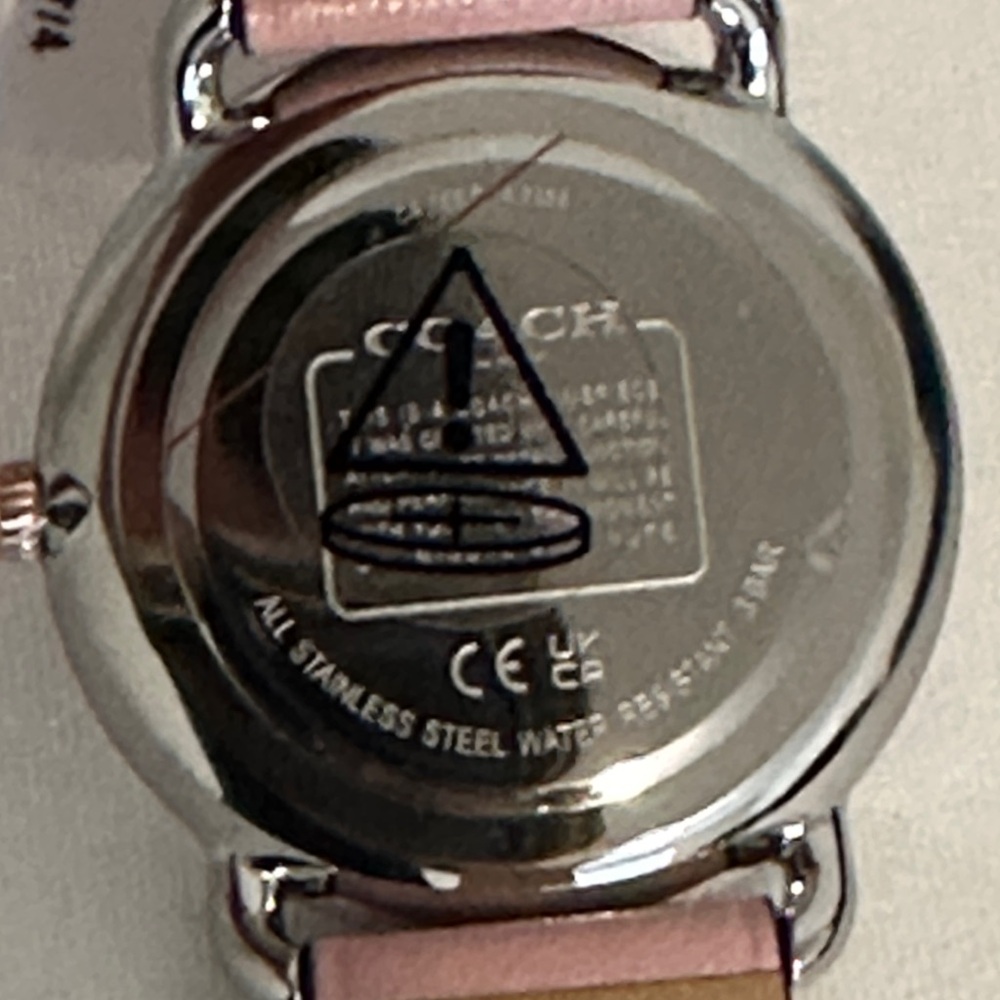 Coach Pink Leather Strap Watch - Picture 8 of 10
